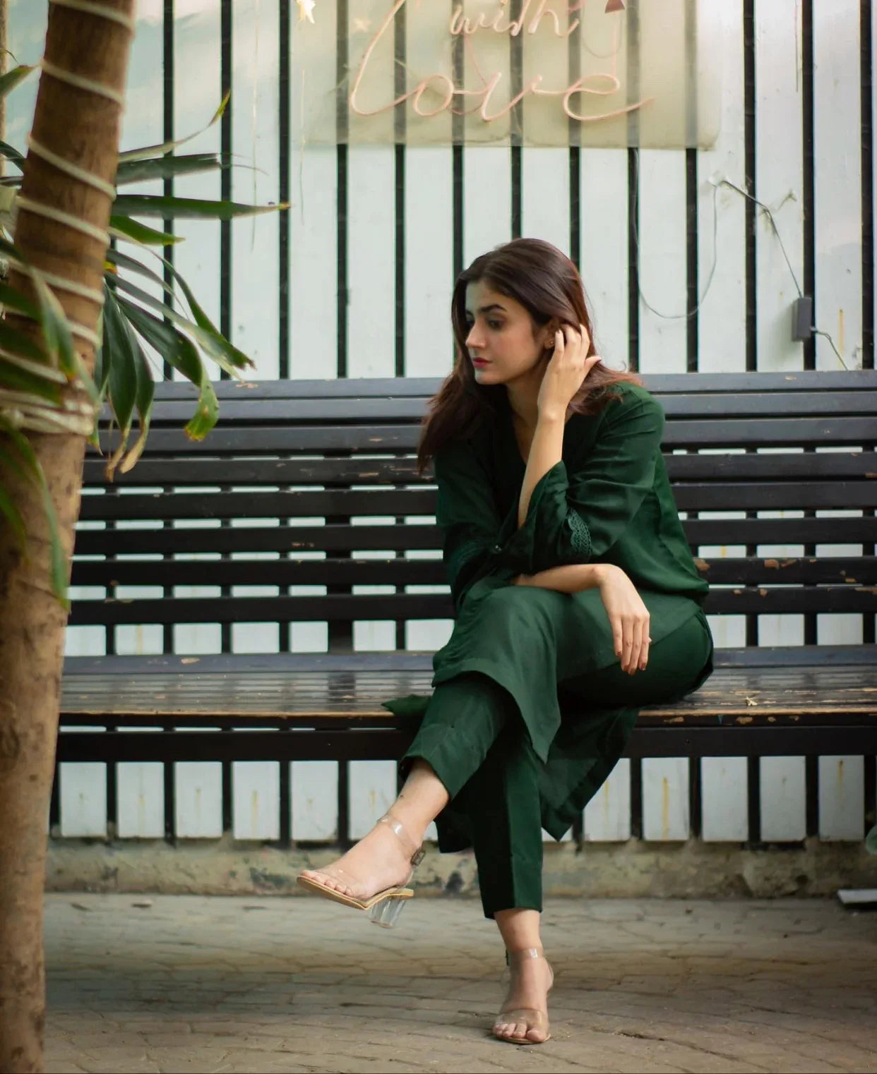 Buy Bottle Green Two Piece Dress Stitched Online Pakistan – ZAUK STORE