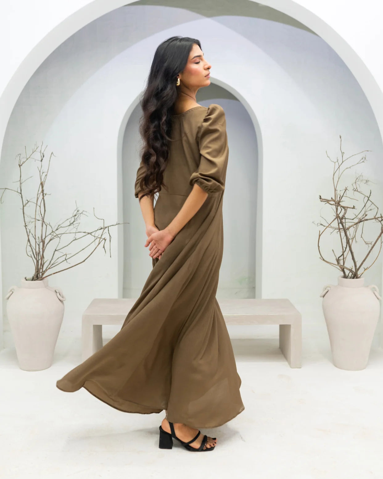 Khaki Long Dress