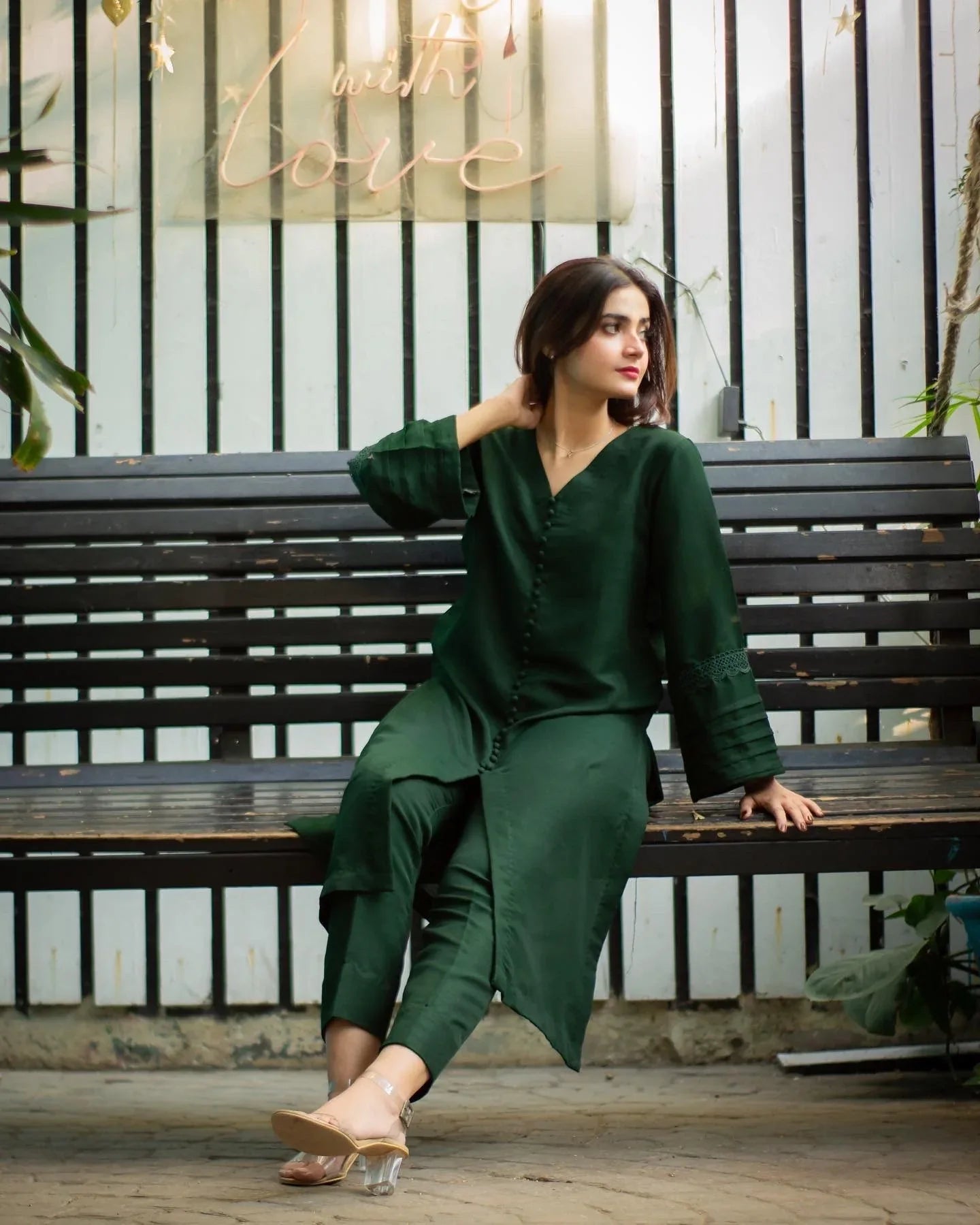 Buy Bottle Green Two Piece Dress Stitched Online Pakistan ZAUK STORE Buy Bottle Green Two Piece Dress Stitched Online Pakistan ZAUK STORE